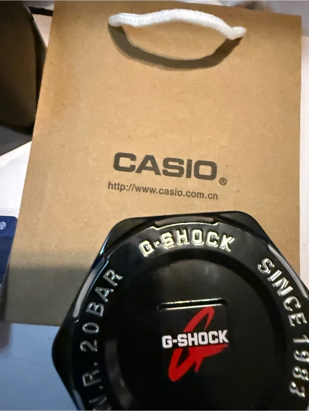 Casio G-Shock Black Watch with Orange Accents